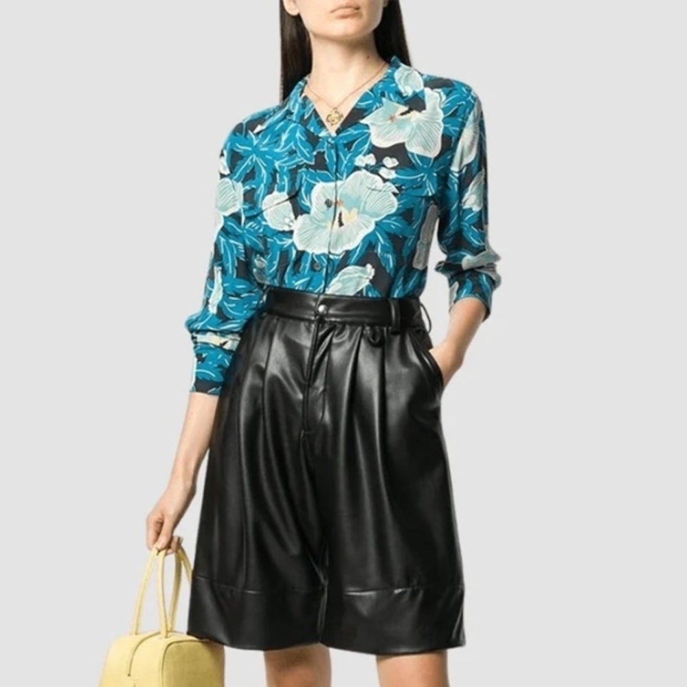 Limited Edition Equipment Blue Floral Button Down Shirt
